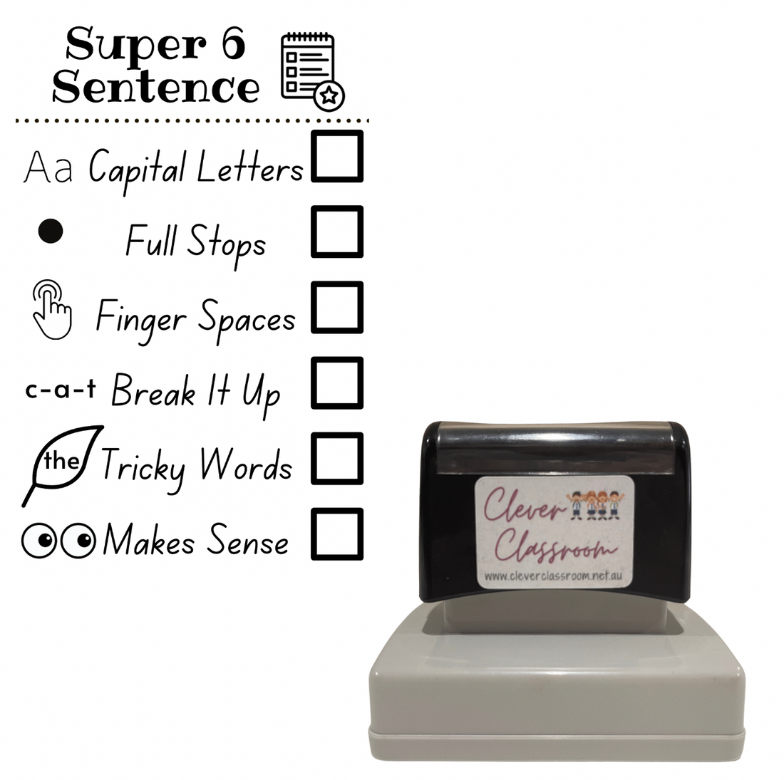 Rosy Brown Super 6 Sentence - Rectangle 43 x 67mm