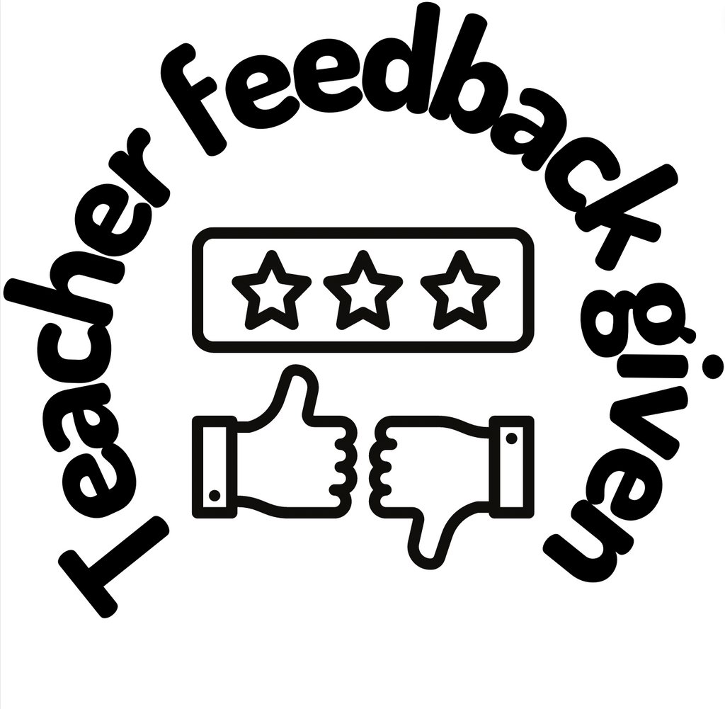 Black Teacher feedback given Teacher Stamp Self-inking 30mm round