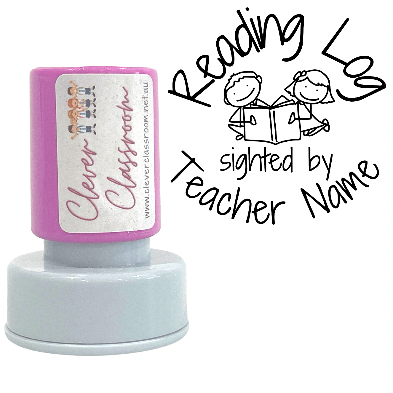 Reading Log Sighted Teacher Stamp Self-inking 30mm round