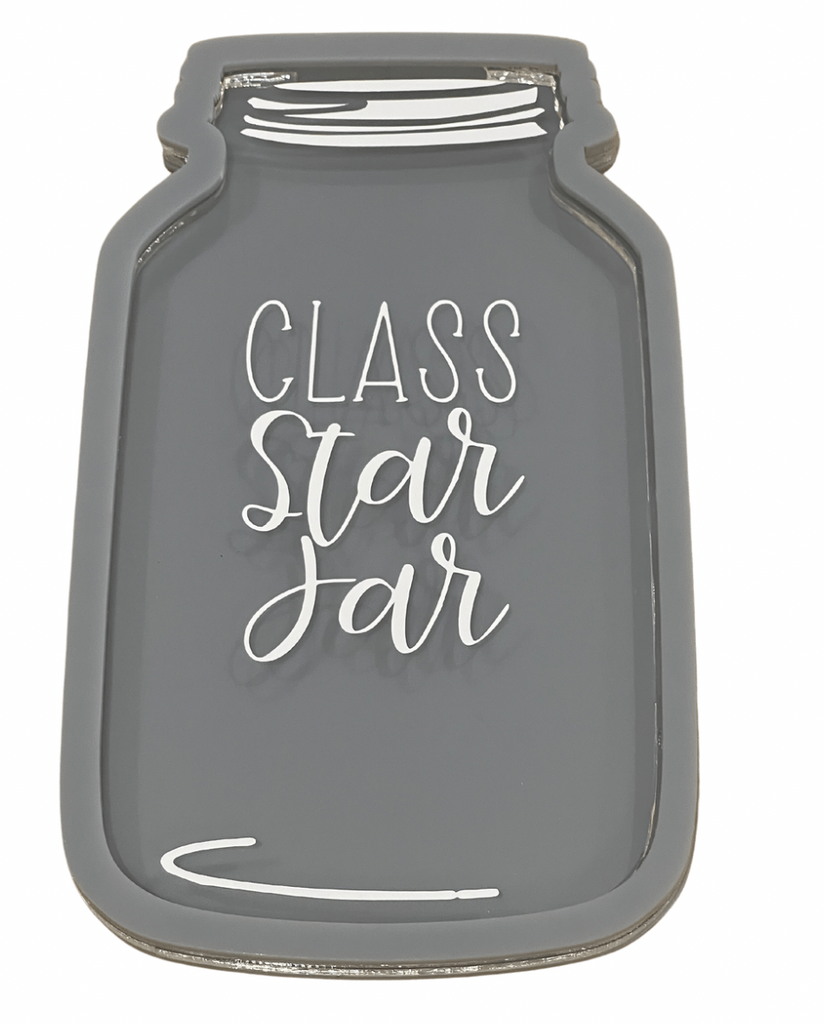 Slate Gray ALL NEW!!! GREY Class Star Jar with Pastel Stars