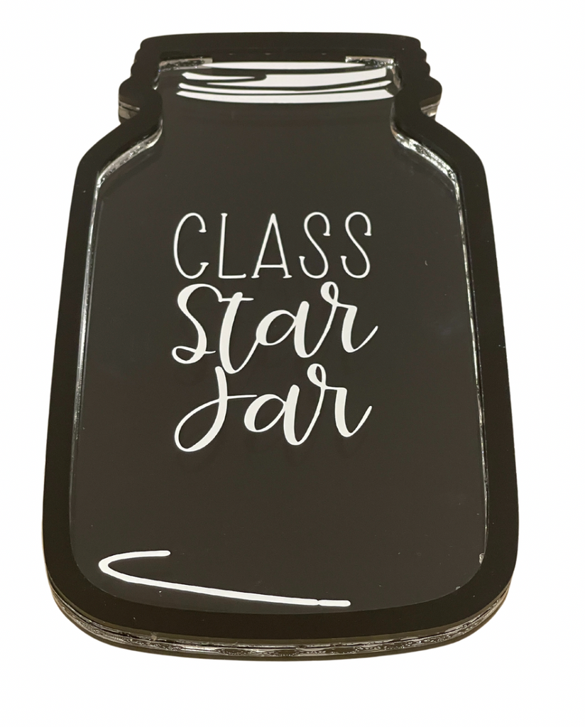 Dark Slate Gray ALL NEW!!! BLACK Class Star Jar with Pastel Stars