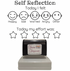 Rosy Brown Self Reflection for Student - Teacher Stamp - 43 x 67mm Rectangle