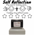 Rosy Brown Self Reflection 2 for Students - Teacher Stamp - 43 x 67mm Rectangle