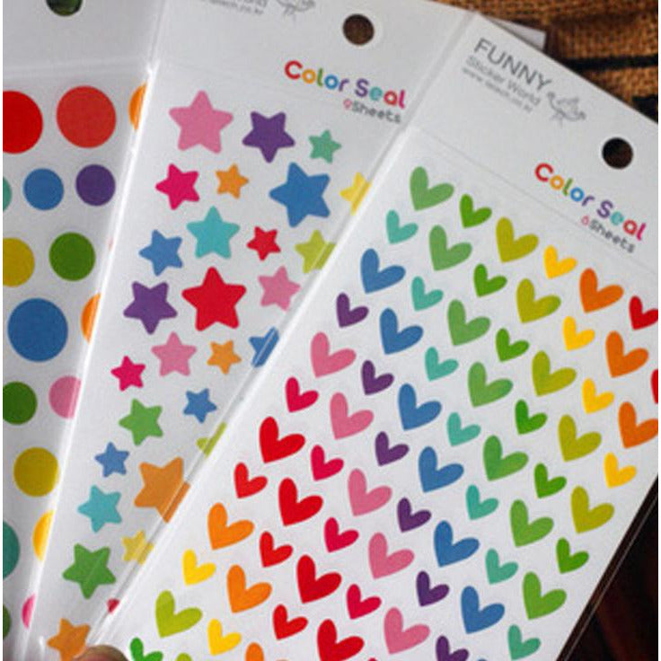 Light Gray Star Stickers Stickers - 360 Small and Large Stars