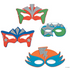 Steel Blue 6 Pack Foam Superhero Masks