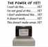 Rosy Brown The power of yet  - Growth Mindset Teacher Stamp - 43 x 67mm Rectangle