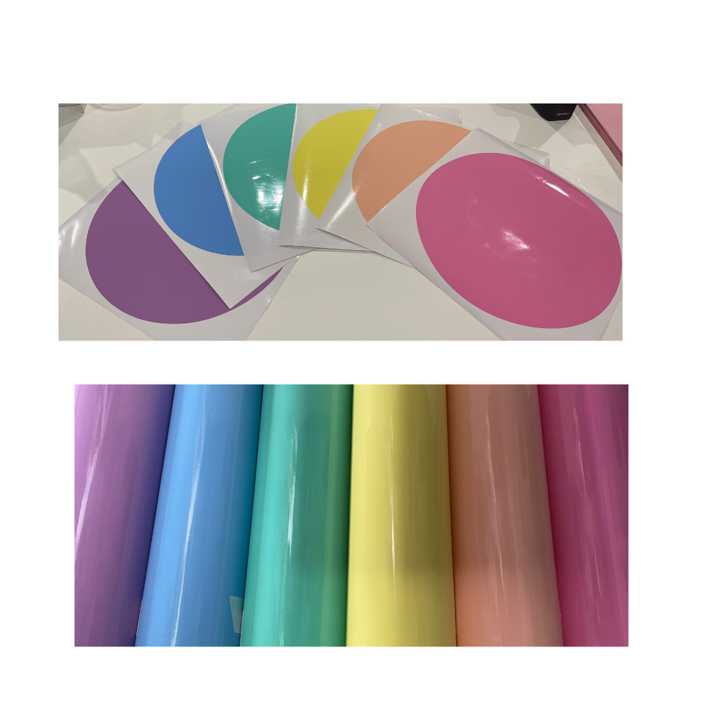 Rosy Brown NEW!! Pastel Colours 29cm diameter Aus Made - Classroom Table Dots Dry Erase Circles