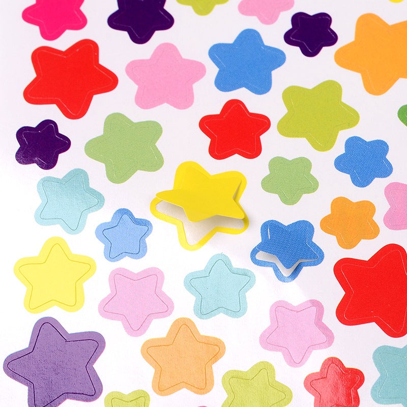 Antique White NEW Colourful Small Star Stickers Approx. 360 Star Stickers
