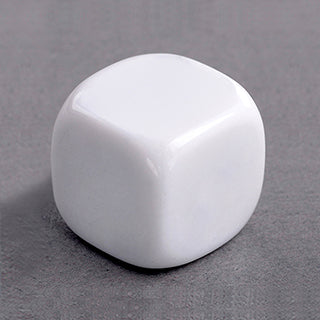 Slate Gray Blank White 16mm coloured dice 6 sided 100 dice in a jar.