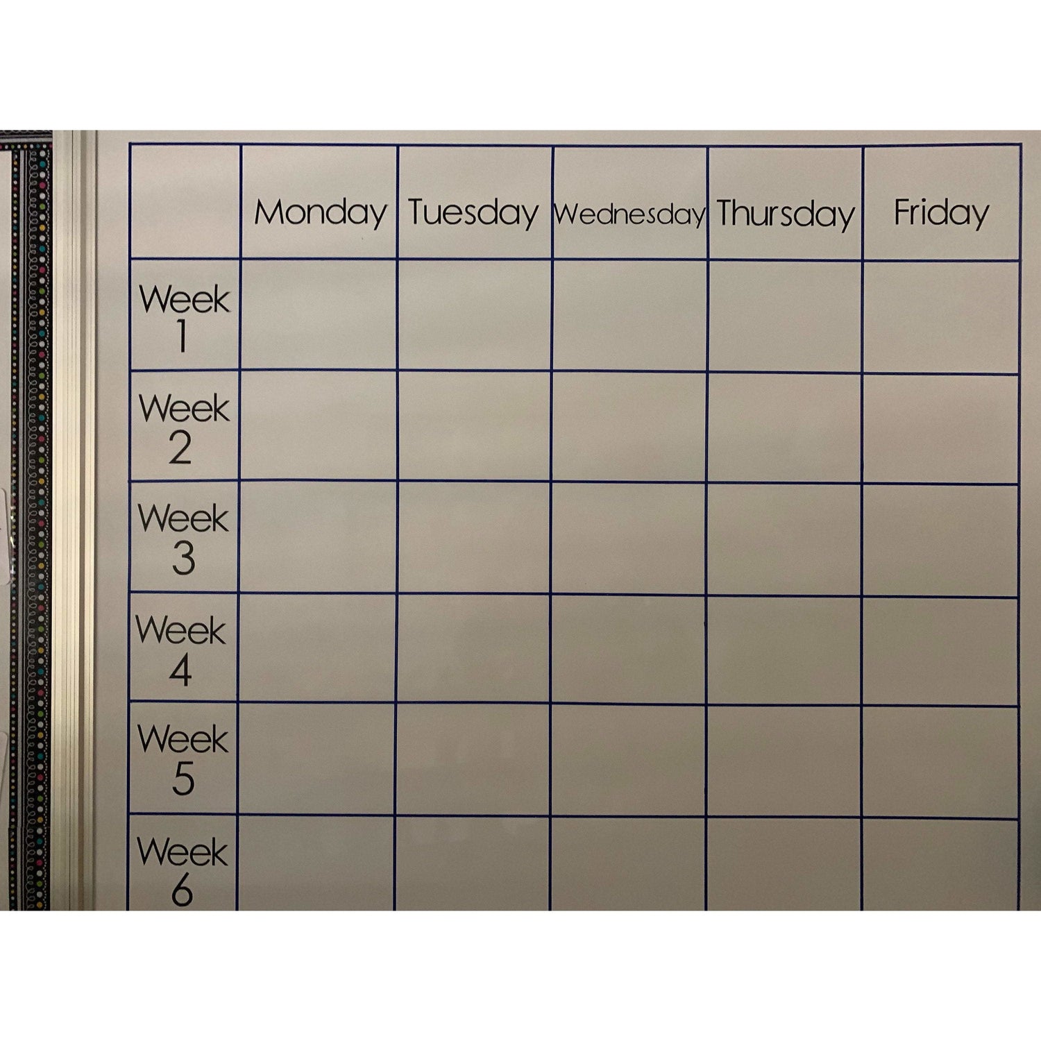 cleverclassroom-net-au - Aus Made Whiteboard Calendar - Wall Organiser for school or office - Decals Only - Personalised Classroom