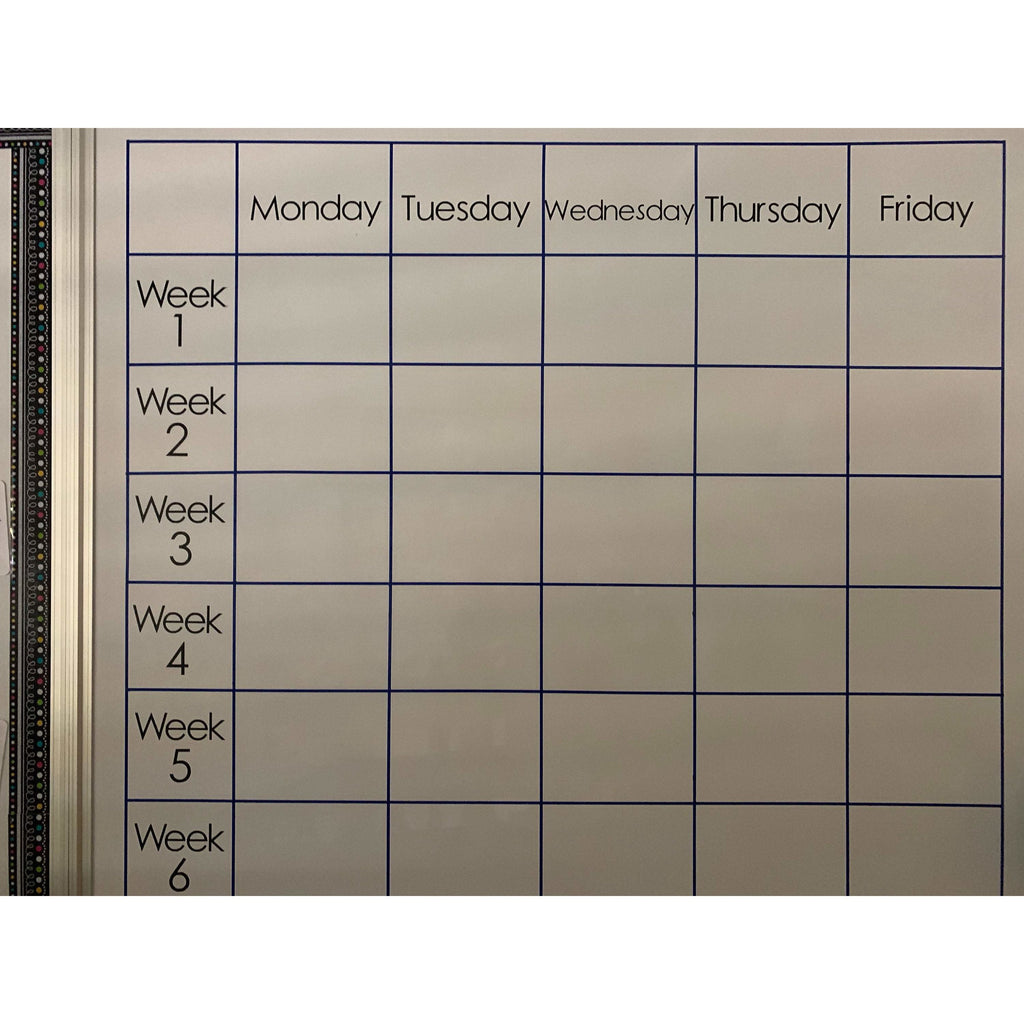 cleverclassroom-net-au - Aus Made Whiteboard Calendar - Wall Organiser for school or office - Decals Only - Personalised Classroom