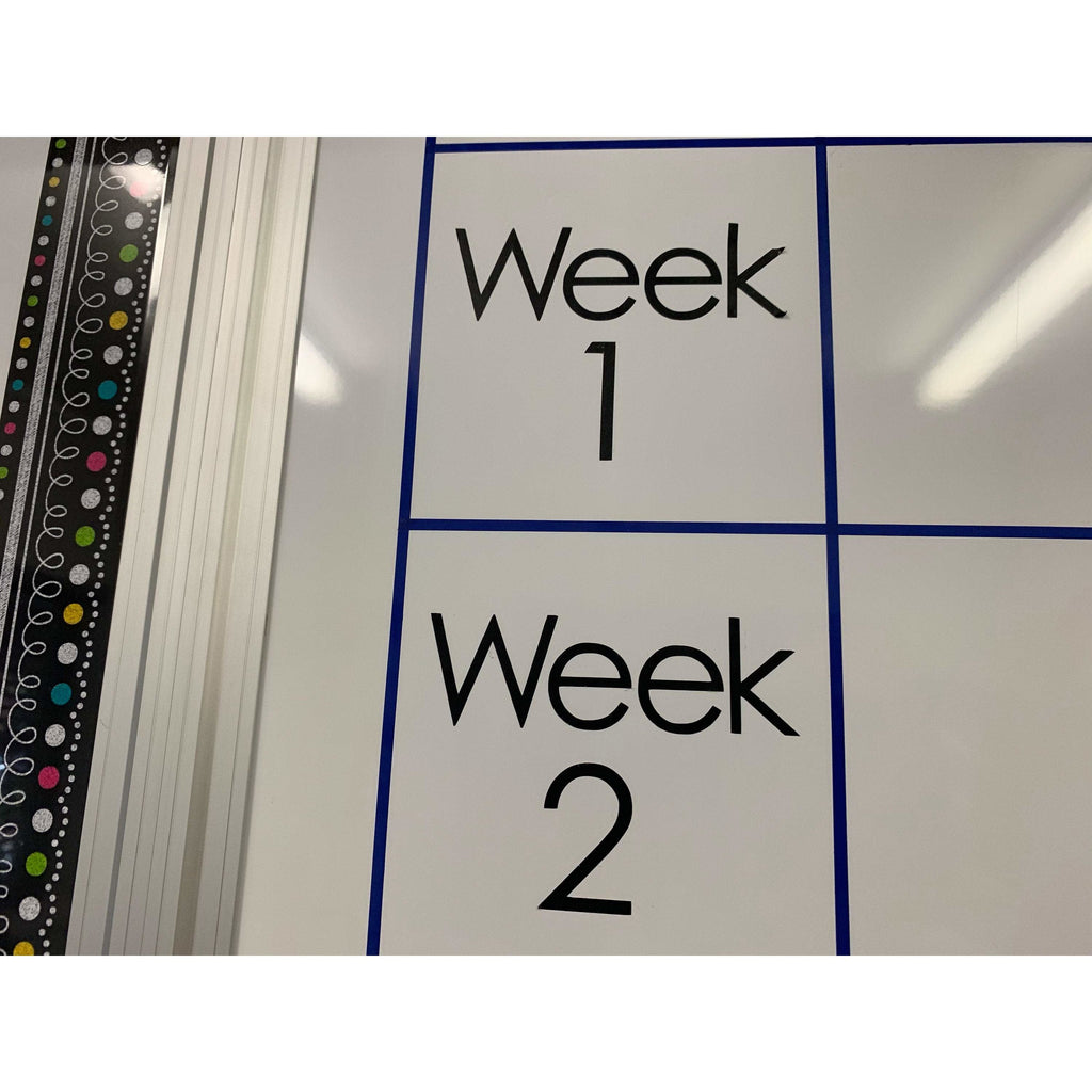 cleverclassroom-net-au - Aus Made Whiteboard Calendar - Wall Organiser for school or office - Decals Only - Personalised Classroom