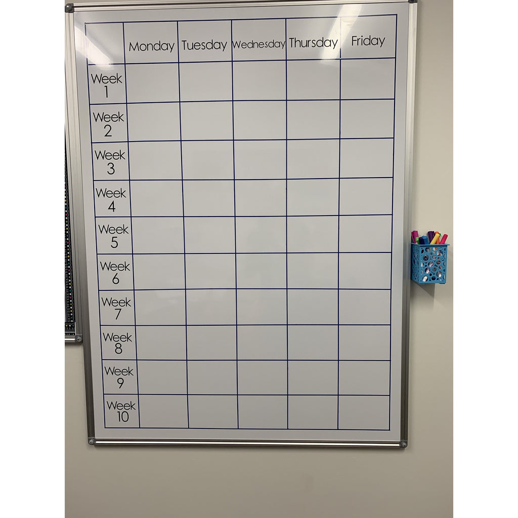 cleverclassroom-net-au - Aus Made Whiteboard Calendar - Wall Organiser for school or office - Decals Only - Personalised Classroom