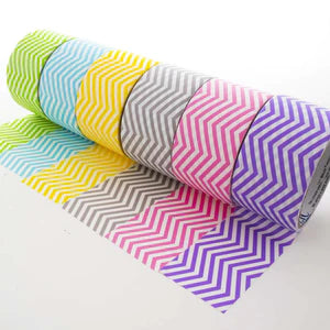 Light Gray NEW!! Pastel Chevron 6 Rolls Duct Tape 48mm x 4500mm in stock - fast dispatch - craft tape