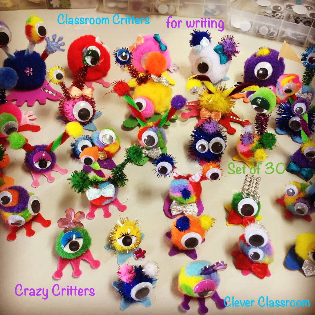 Classroom Crazy Critters - children tell the critter their story before they write - Clever Classroom