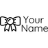 Light Gray Clothing Stamp Bow - Rectangle 18 x 54mm