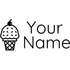 Black Clothing Stamp Icecream - Rectangle 18 x 54mm