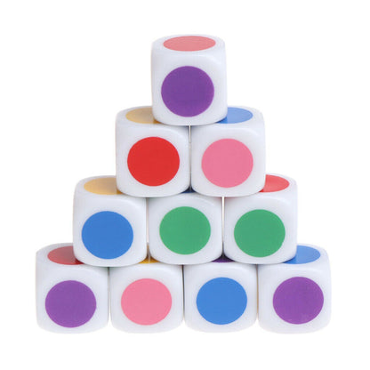 Light Gray Colours Dice x 10 - 16mm coloured dice 6 sided dice