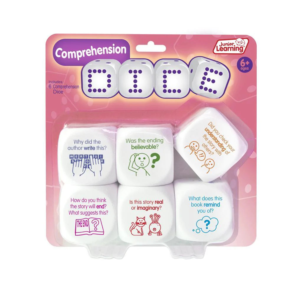 Antique White Comprehension Dice - 6 dice