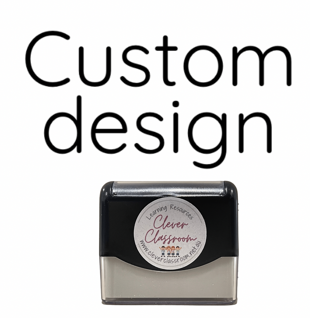 Black Custom Stamp - Rectangle 18 x 54mm