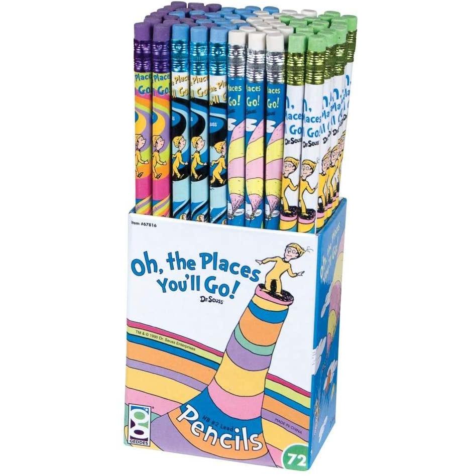 Dark Slate Gray IN STOCK AGAIN! Dr Seuss "Oh the Place You'll Go!"  Motivational Pencils Bright Colours Classroom teacher resource