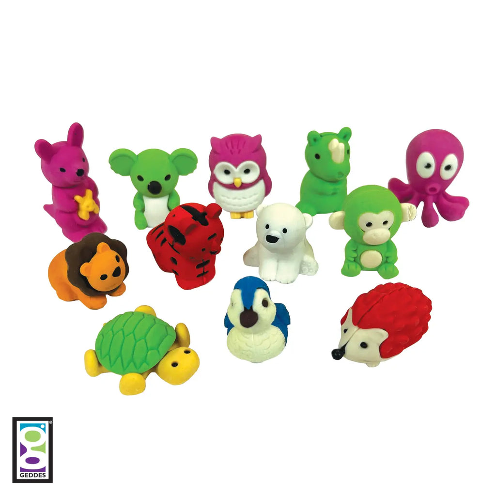 Sea Green NEW! Eraser Animals Desk Pets 25 Pack