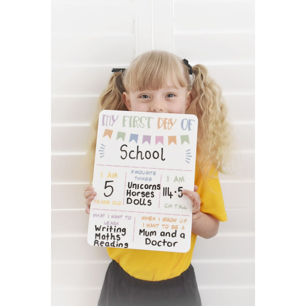 Antique White First Day/ Last Day of School Pastel Colours Photo Prop