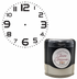 Gray Funky Blank Clock Face Teacher Stamp Self-inking 40mm round