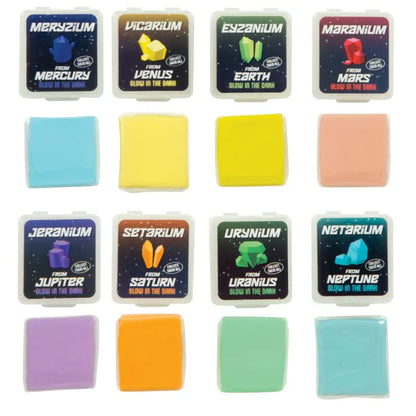 Dark Slate Gray NEW!! 8 Pack Galaxy Glow in the Dark Kneaded Erasers