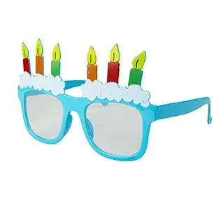 Light Gray Birthday Glasses - with candles