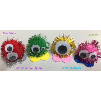 Glitter Classroom Quiet Critters - pompom creatures to use for classroom behaviour - Clever Classroom