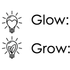 Light Gray Glow and Grow Teacher Stamp - Round 30mm