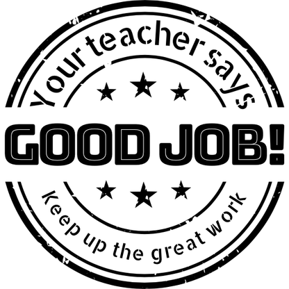Gray Good Job! PersonalisedTeacher Stamp Self-inking 40mm round