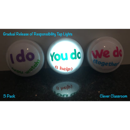 cleverclassroom-net-au - Gradual Release of Responsibility (GRR) - Tap / Touch / Push Lights -  for classroom use. - Tap Lights