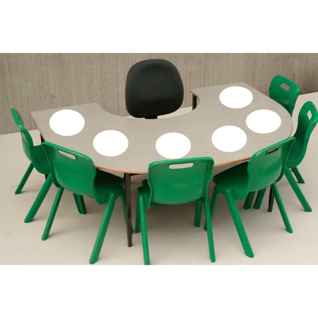 Dark Gray NEW!! All White 29cm diameter Aus Made - Classroom Table Dots Dry Erase Circles