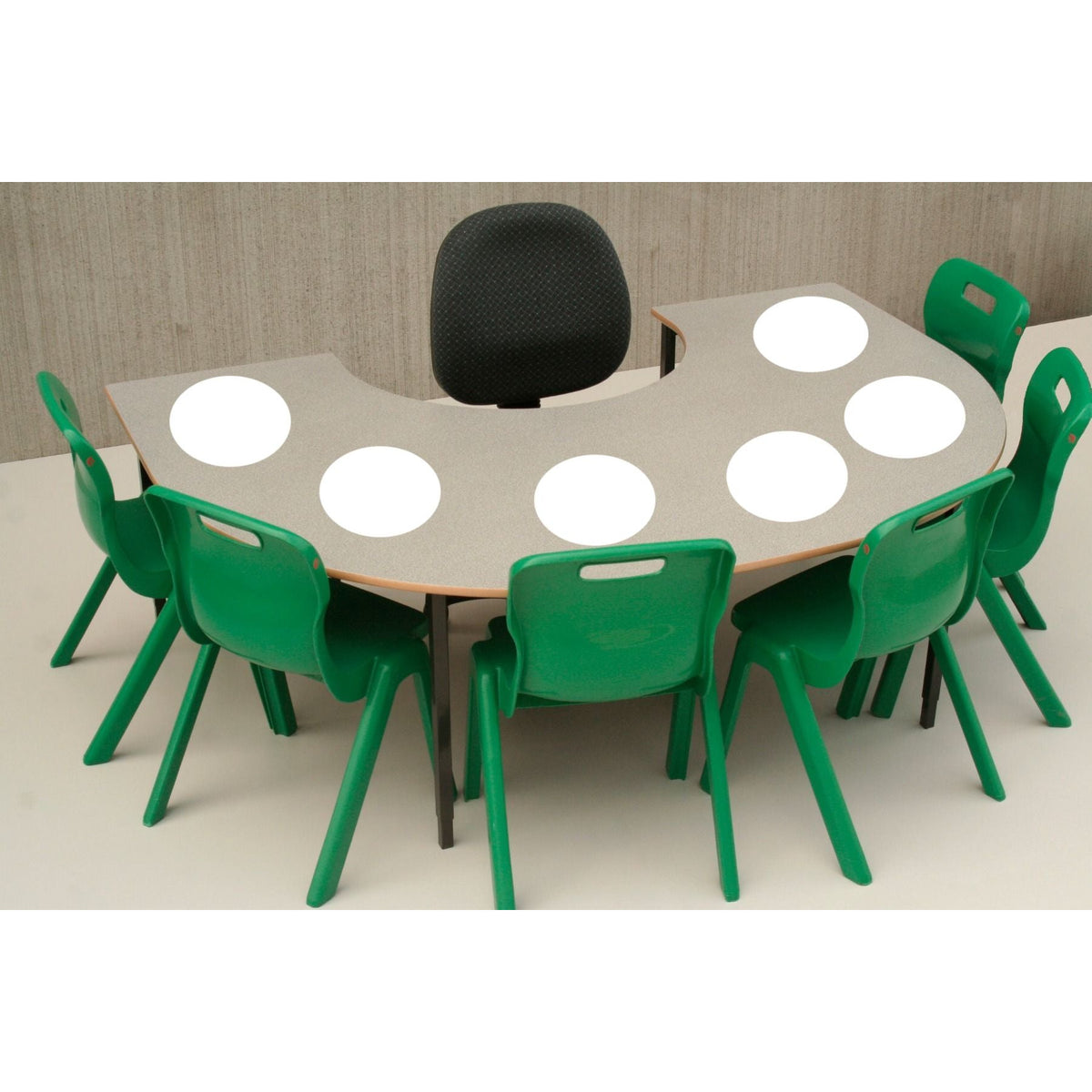Dark Gray NEW!! All White 29cm diameter Aus Made - Classroom Table Dots Dry Erase Circles