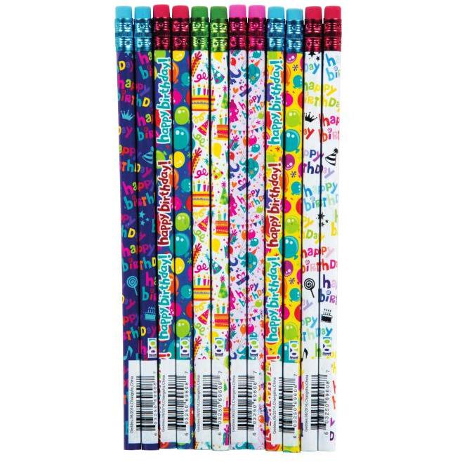 Dark Slate Gray Happy Birthday NEW!  Pencils Bright Colours Classroom teacher resource