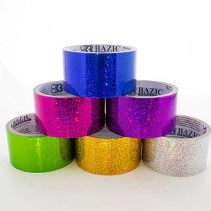 Light Gray NEW!! 6 Rolls Holographic Duct Tape 48mm x 4500mm in stock - fast dispatch - craft tape