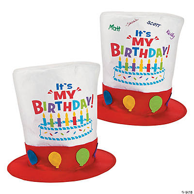 Firebrick It's My Birthday Hat - Happy Birthday