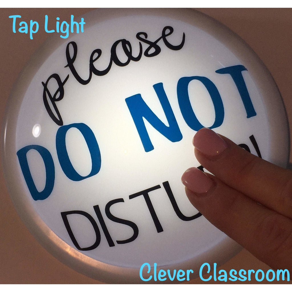 cleverclassroom-net-au - LARGE "Do not disturb" - Tap / Touch / Push Lights - 140mm / 5.5inch diameter - Tap Lights