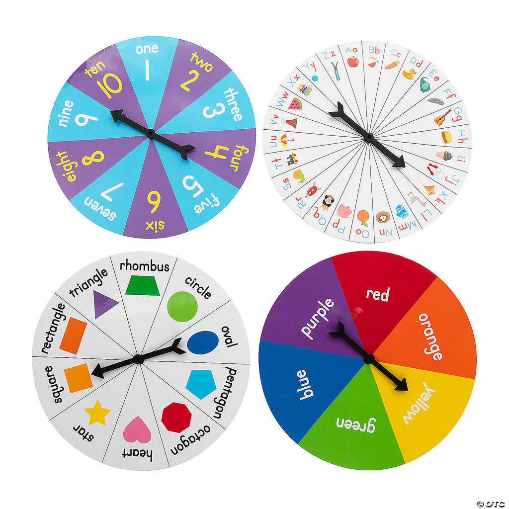 NEW! LARGE Multi-use Spinners Set for maths games and activities