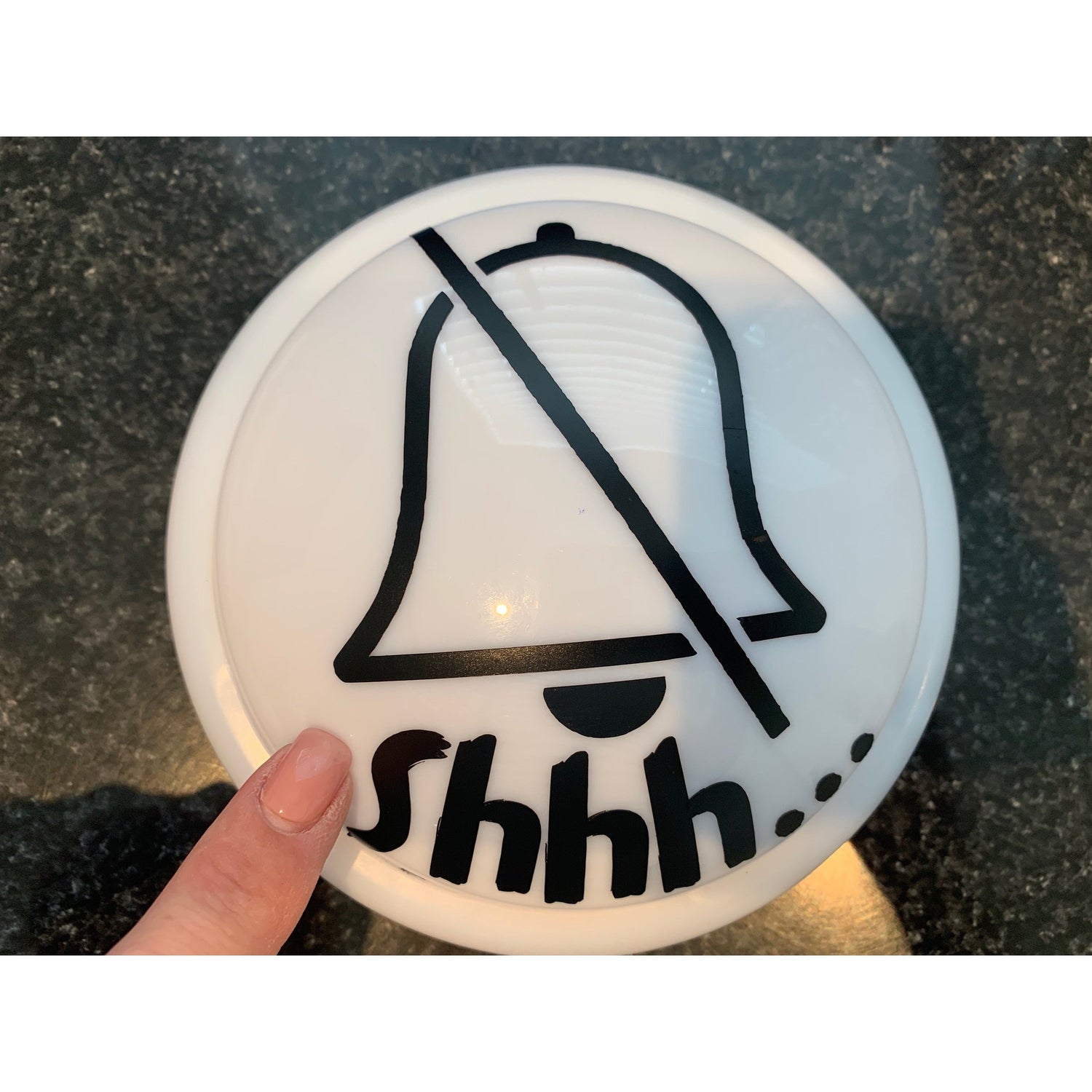 cleverclassroom-net-au - LARGE Silent symbol and &quot;Shhh...&quot; - Tap / Touch / Push Lights - 140mm / 5.5inch diameter - Tap Lights