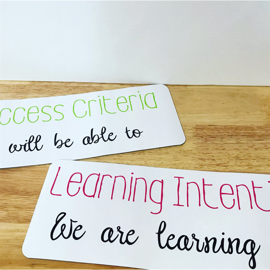 Light Gray Learning Intention &amp; Success Criteria Magnets