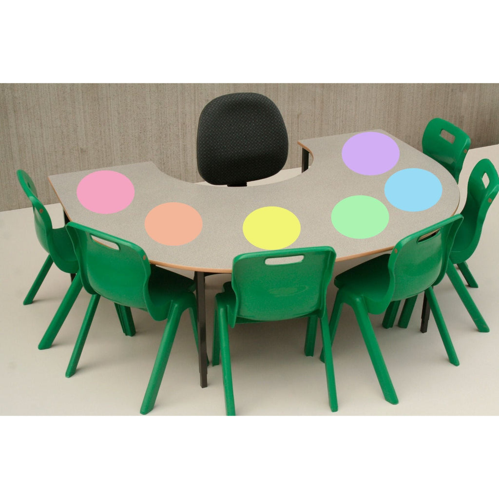 NEW!! Pastel Colours 29cm diameter Aus Made - Classroom Table Dots Dry Erase Circles