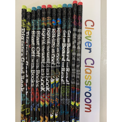 cleverclassroom-net-au - Reading Pencils -  Motivational Pencils Bright Colours Classroom teacher resource - Toys &amp; Incentives