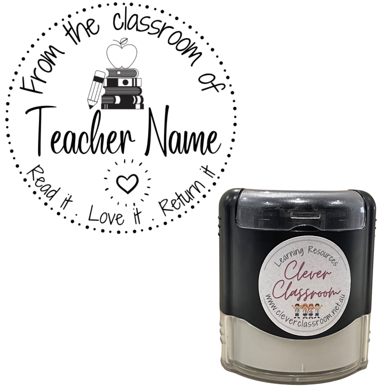 Personalized Teacher Date Stamp