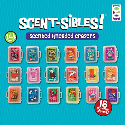 Tan NEW!! 18 Pack Scent-sibles Scented Kneaded Erasers
