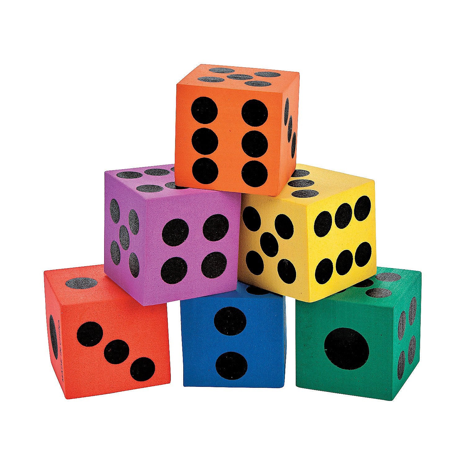 Dark Slate Gray Set of 6 Coloured Foam Dice