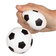 Light Gray 6 Pack Soccer Stress Balls - Squeeze Fidget Toy