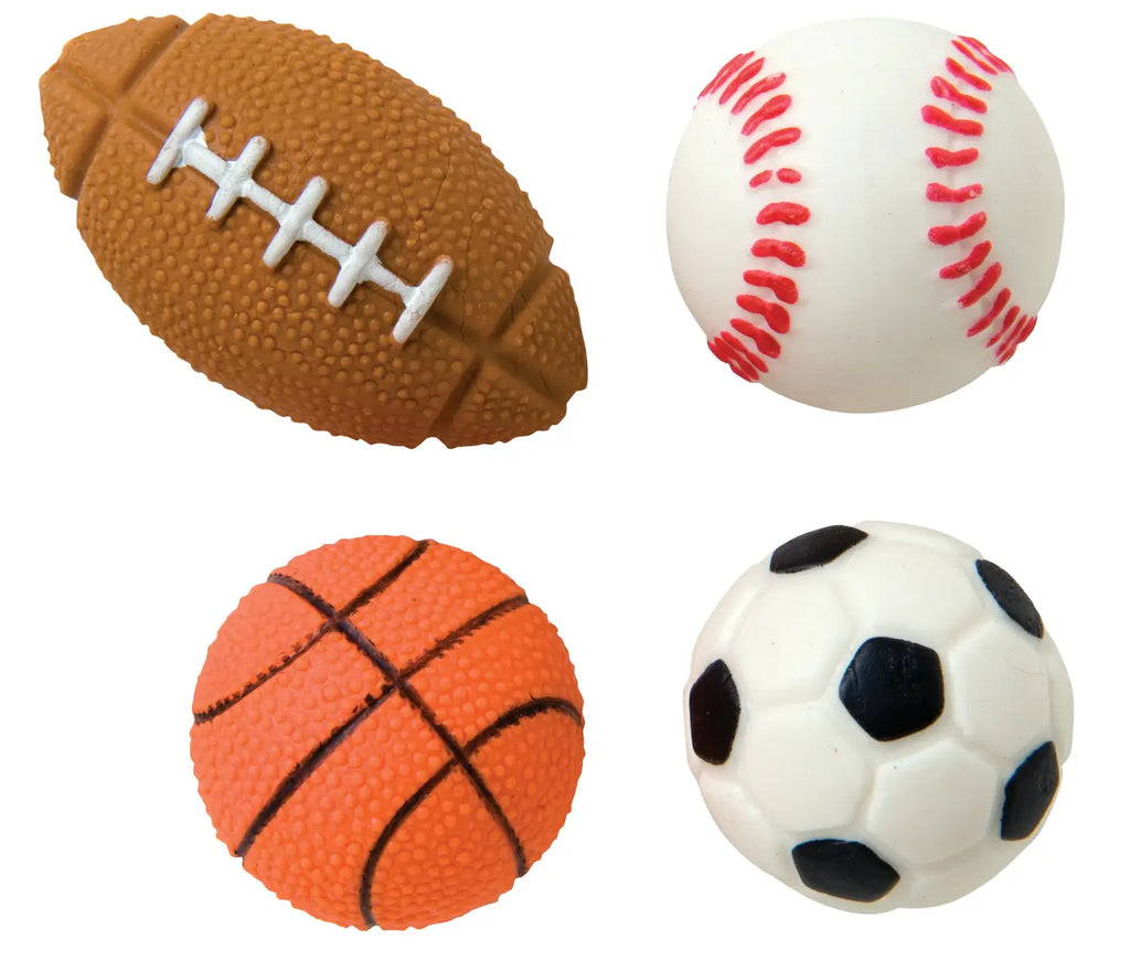 12 x Mini Sports Balls Erasers